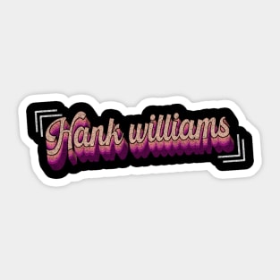 hank williams vintage Sticker